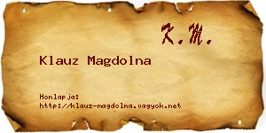 Klauz Magdolna névjegykártya