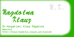 magdolna klauz business card